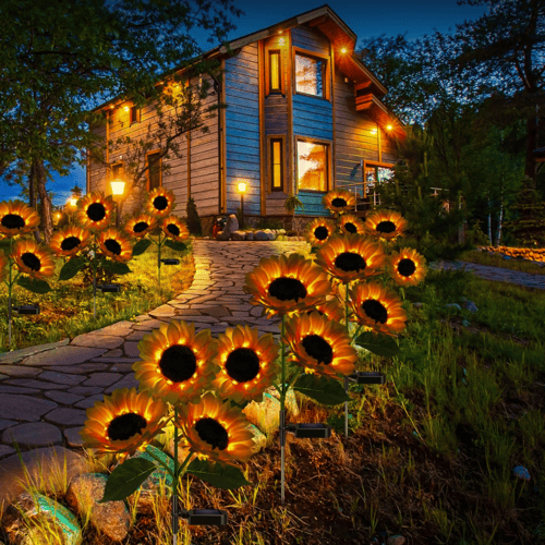 Solar Zonnebloem Tuinlamp – Sfeervolle Tuinverlichting op Zonne-Energie